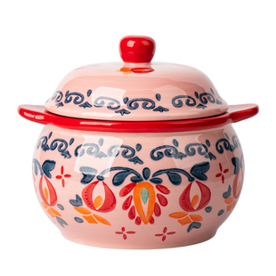 猪油獾陶瓷耐高温带盖猪油桶厨房专用双耳油罐陶瓷罐大容量荤油罐