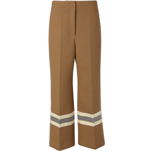 VVNK JANE PLUS春季新品条纹直筒羊毛西装8分裤子女J312861001A