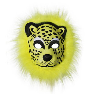 动物金钱豹面具西游记儿童成人老虎豹狼狗鱼牛豹象兔小妖道具头套