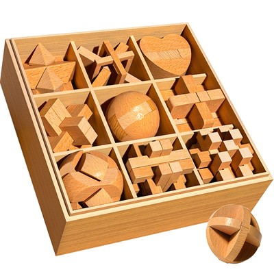 地狱级高难度智力玩具木质拼装