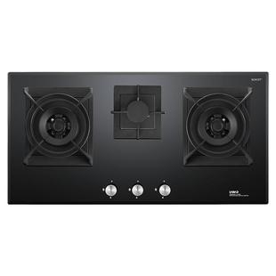 德国莱梅德三眼燃气灶家用大面板三灶头天然气灶台肖特玻璃燃气灶