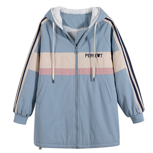 初中学生秋冬女外套风衣加厚中长款2025秋季新款加绒上衣高中女生