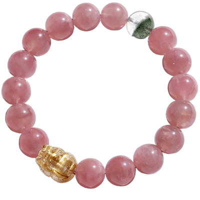 马达加斯加粉水晶手串