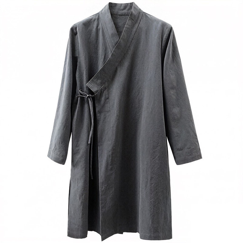 大码男士长款道服居士服