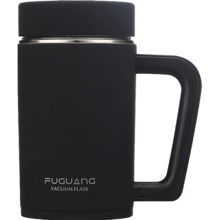 富光保温杯带把手柄不锈钢家用便携水杯男女办公室商务泡茶杯刻字