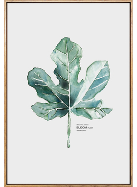 北欧风绿色植物沙发背景墙装饰画