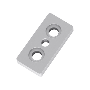 2040端面连接板连接块 双槽4040脚杯固定座 脚轮调整脚支撑底板