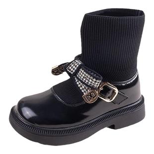 女童短靴2025春秋新款洋气儿童靴子加绒袜靴秋冬百搭马丁靴公主靴