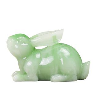 玉兔呈祥生肖兔摆件招财客厅玄关电视柜轻奢装饰品乔迁暖新居礼物