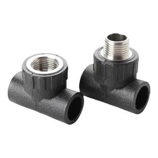 pe水管配件热熔接头4分6分直接弯头三通阀门20 25内外丝弯头三通p