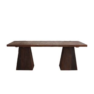 寂然实木茶桌茶台侘寂风茶室办公室茶几复古风化老木泡茶桌椅组合