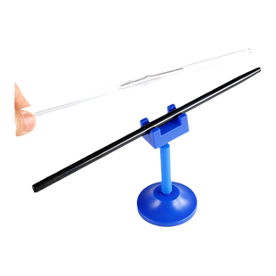 老师推荐静电感应实验套装摩擦起电实验材料摩擦棒橡胶棒毛皮有机玻璃棒玻棒丝绸箔片验电器器材小学科学教具