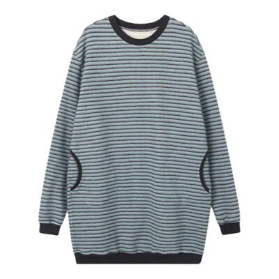 THESOONG羊毛混纺条纹长款卫衣