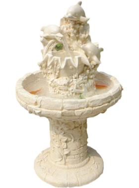 庭院阳台循环喷水加湿海豚摆件