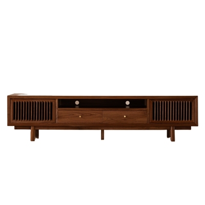 新中式黑胡桃客厅电视柜墙柜地柜