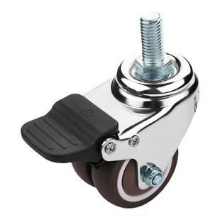 万向轮羊驼凳子滑轮配件大全重型脚轮滚轮带刹车静音耐磨橡胶轮子