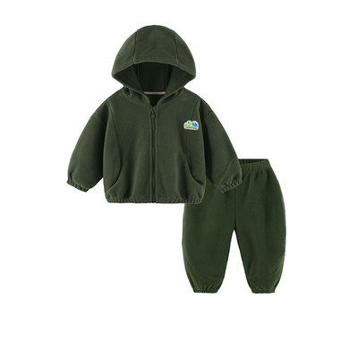 男童套装春秋宝宝外套摇粒绒新婴儿裤子秋季小童衣服秋装儿童童装