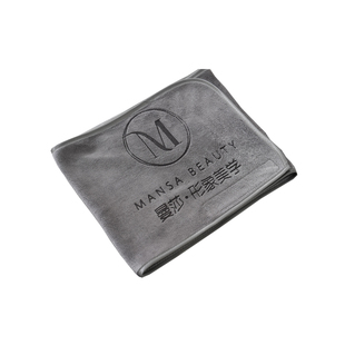 美容院毛巾美容院专用包头巾皮肤管理铺床开洞大浴巾定制印LOGO