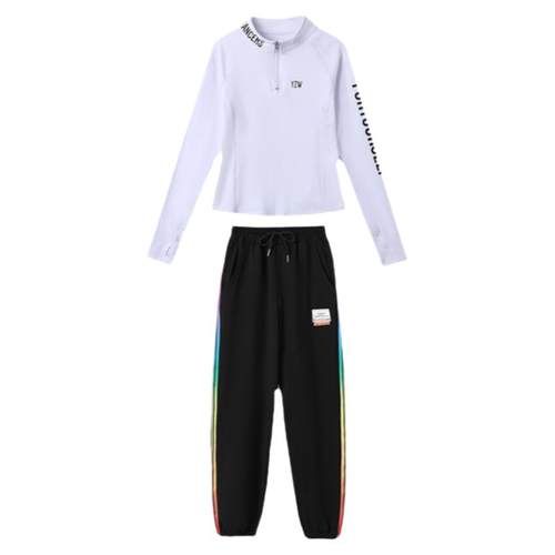 2025杨丽萍广场舞运动服装新款套装秋冬长袖上衣健身加绒跳舞衣女