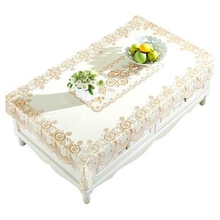 烫金桌布防水防油免洗防烫蕾丝茶几桌垫餐桌布轻奢高级感茶几桌布