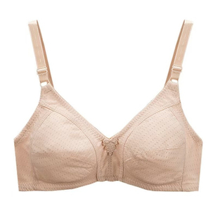 奇人花文胸无海棉加肥加大罩杯中老年妈妈内衣棉质超薄无钢圈3扣