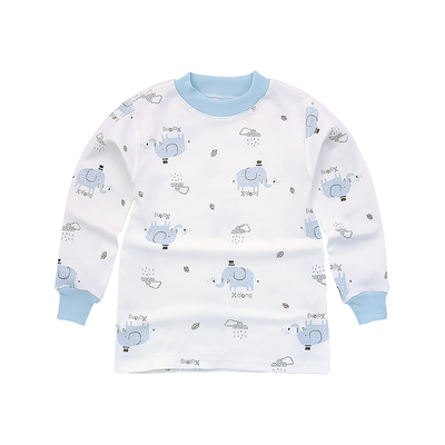 小青龙纯棉秋衣单件上衣中领