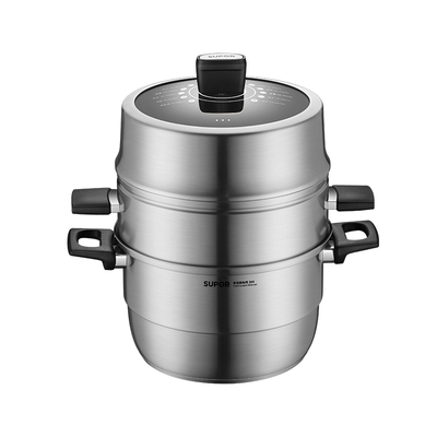 苏泊尔蒸锅家用304不锈钢大容量蒸鱼锅电磁炉煤气灶通用蒸煮锅