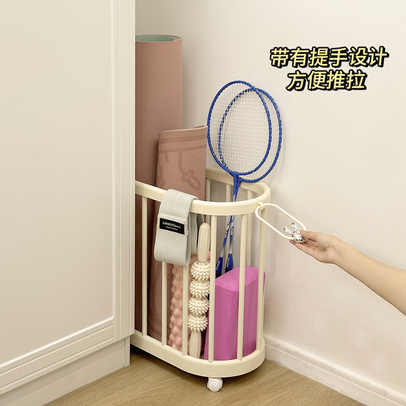 健身器材收纳筐瑜伽馆收纳瑜伽垫滚轴泡沫轴神器可移动球类收纳架