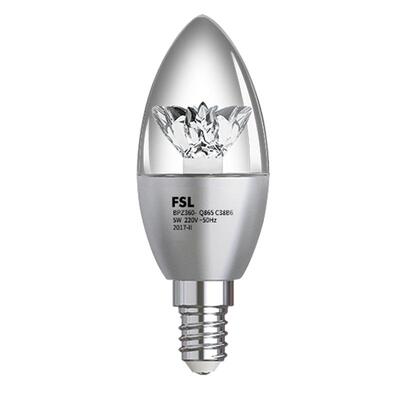 FSL佛山照明尖泡蜡烛灯拉尾220V