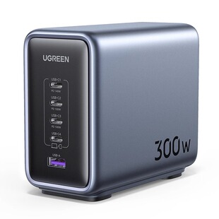 绿联闪充湃笔记本充电器头300W氮化镓适用苹果华为联想MacBookPro电脑手机iPad平板200/65W多口快充插头typec