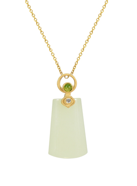 纯银天然和田玉牌吊坠时尚国风