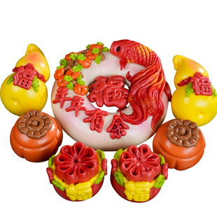 盖盖有口福非遗手工新中式国潮马年花馍花样饽饽大馒头过年送礼盒