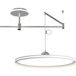 箭牌飞碟餐厅吊灯现代简约法式摇臂餐桌灯高级护眼全光谱饭厅灯具