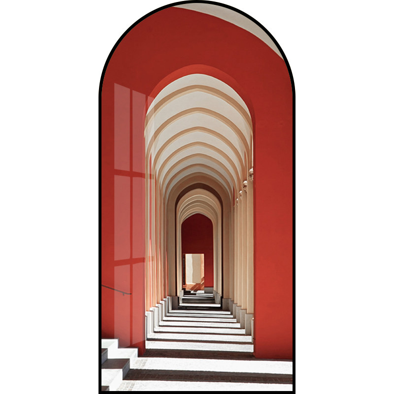 玄关门厅竖版个性风建筑装饰画