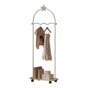 儿童落地挂衣架衣架多巴胺卧室挂包架衣帽架家用房间创意衣服挂架