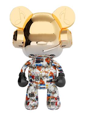 电镀家居客厅落地大摆件叮咚熊