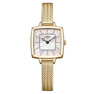 礼物LIMIT方形手表女时尚复古轻奢小众珍珠贝母简约气质