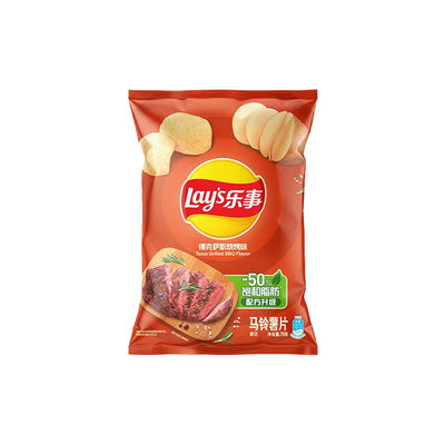乐事薯片大包装70g原味番茄红烩烧烤味整箱休闲零食品小吃批发