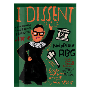 物色时差【金斯伯格大法官】原创设计女性主义装饰礼物磁性冰箱贴