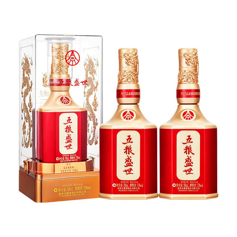 五粮浓香五粮盛世52度浓香型白酒