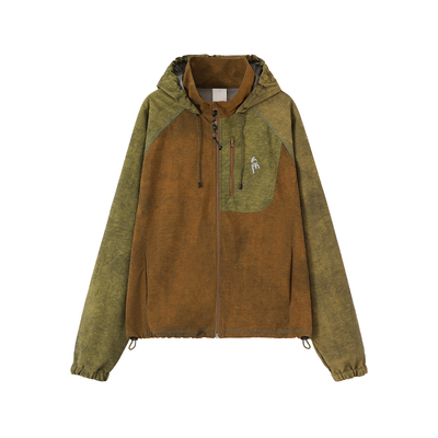 CONP 25AW 扎染山系插肩户外防泼水尼龙连帽外套