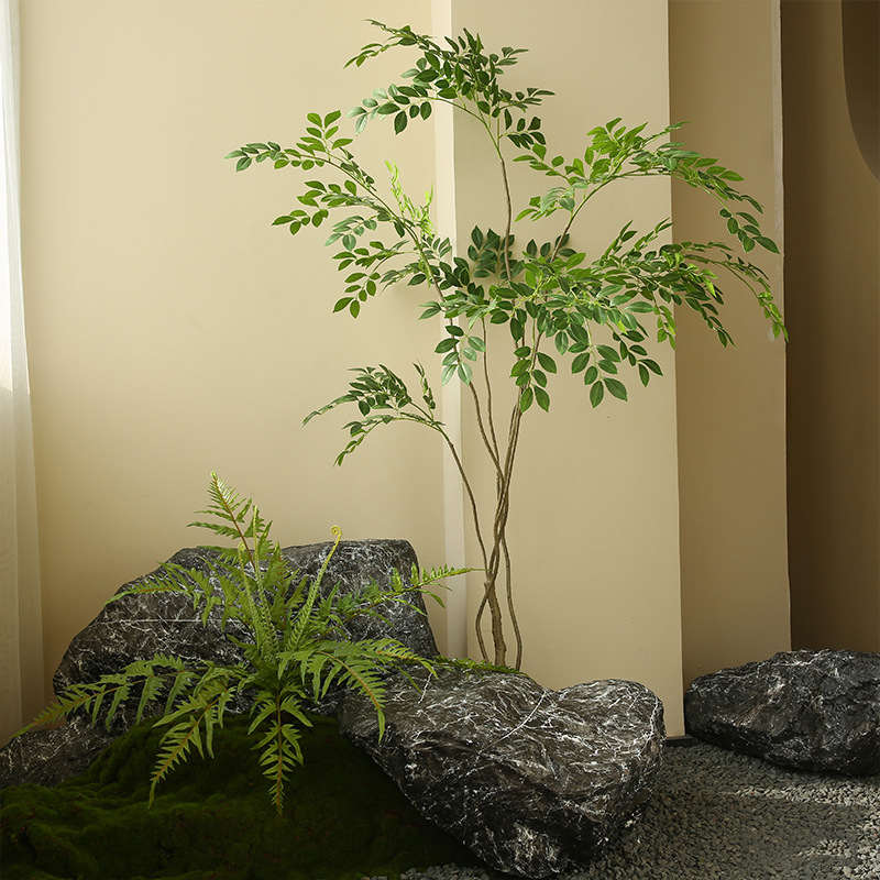 玻璃钢仿真石头户外庭院景观假山枯山水造景装饰摆件雕塑黑山石