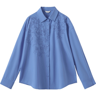 【倪妮同款】播中式百搭衬衫女秋季新款精致翻领衬衣BDS3CD4807