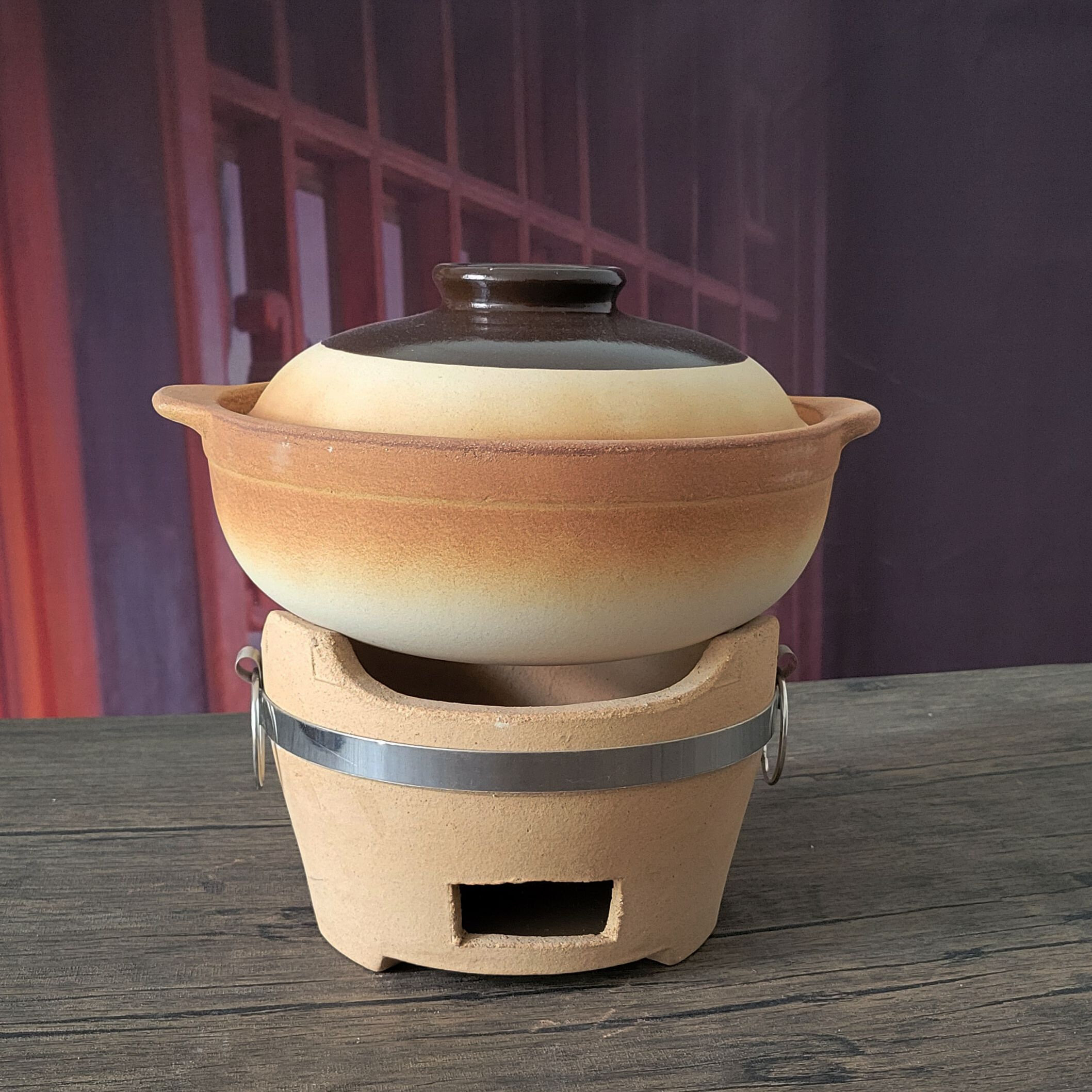 耐火围炉煮茶粗陶木炭火锅小炉子港式打边炉炭炉老式涮烧碳炉砂锅