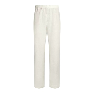 26早春新品SUITSUPPLY米白色亚麻直筒阔腿裤型长裤