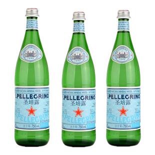 圣培露气泡水含气天然矿泉水饮料250ml*24小瓶玻璃气泡水瓶装整箱