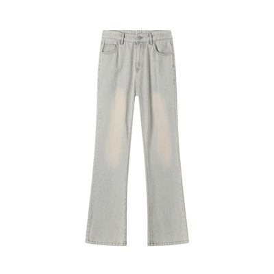 美式复古水洗做旧牛仔裤