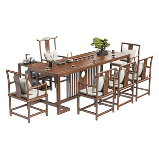 实木茶桌椅组合现代简约功夫家用茶台新中式喝茶泡茶桌子罗汉床榻