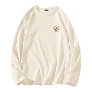 LB真维斯t恤女2025新款秋季纯棉打底衫小个子女士高级感长袖上衣