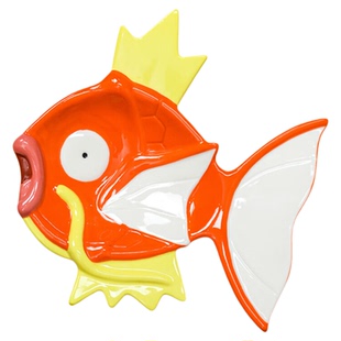 顺祥釉下彩陶瓷盘子宝可梦鲤鱼王儿童可爱餐具礼盒漂亮餐盘高级感